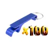 Aluminium can / bottle opener - with keyring - free customized engraving - 100 piecesBar supply