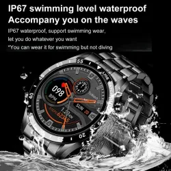 RelojesLIGE - reloj inteligente de lujo - pantalla táctil de círculo completo - Bluetooth - presión arterial - resistente al ...