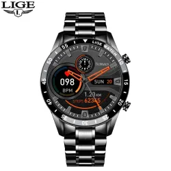 RelojesLIGE - reloj inteligente de lujo - pantalla táctil de círculo completo - Bluetooth - presión arterial - resistente al ...