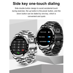 LIGE - luksuriøst Smart Watch - fuld cirkel touchskærm - Bluetooth - blodtryk - vandtæt