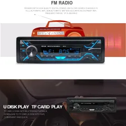 Din 1Autorradio Bluetooth - 1din - AUX - FM / MP3 / WMA / USB / tarjeta SD