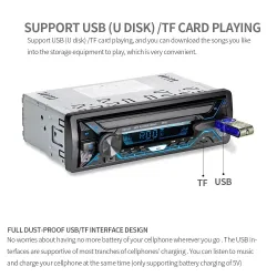 Din 1Autorradio Bluetooth - 1din - AUX - FM / MP3 / WMA / USB / tarjeta SD