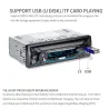 Din 1Autorradio Bluetooth - 1din - AUX - FM / MP3 / WMA / USB / tarjeta SD