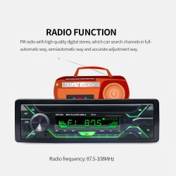 Bluetooth-autoradio - 1din - AUX - FM / MP3 / WMA / USB / SD-kortti