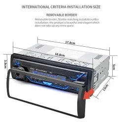 Din 1Autorradio Bluetooth - 1din - AUX - FM / MP3 / WMA / USB / tarjeta SD
