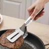 Madtang i rustfrit stål - non-stick - grill- / madlavningsværktøj