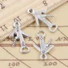 PulseraCuchillo / abrebotellas - colgantes antiguos de plata - para hacer joyas - 20 piezas