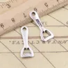 PulseraAbridor de botellas de cerveza - colgantes antiguos de plata - para hacer joyas - 20 piezas