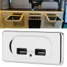Chargeur double USB - prise de courant - avec indicateur LED bleu - pour voiture / caravane - 5V/3.1A
