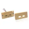 Biloplader - to USB-porte - stik med blå LED-indikator - DC5V/3.1A - 12V