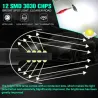 Bil dimma / DRL ljus LED-lampa - H3 - DC12V 3030 SMD 6000K vit - 2 bitar