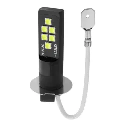 Biltåke / DRL-lys - LED-pære - H3 - DC12V 3030 SMD 6000K hvit - 2 stk.