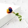 Broche à la mode avec grenouille verte / ballons colorés