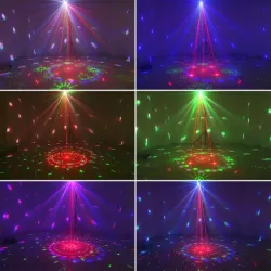 ALIEN - 4 i 1 - ekstern DMX laserprojektor - roterbar ball - UV scenebelysning