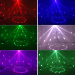 ALIEN - 4 i 1 - fjärrstyrd DMX laserprojektor - roterbar boll - UV scenbelysning
