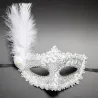MáscaraAntifaz de encaje veneciano sexy - con plumas / cristal