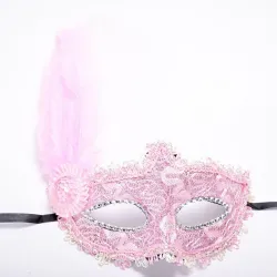 MáscaraAntifaz de encaje veneciano sexy - con plumas / cristal
