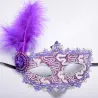 MáscaraAntifaz de encaje veneciano sexy - con plumas / cristal