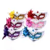 Sexy venetiansk øyemaske - med diamant / fjærblomst / glitter