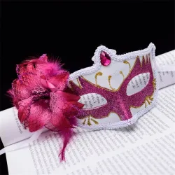 MáscaraAntifaz veneciano sexy - con diamante / flor de plumas / brillo