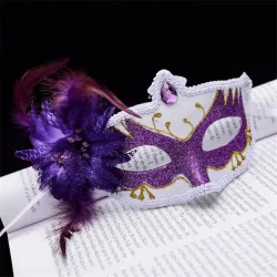 Sexy Venetiaans oogmasker - met diamant / veerbloem / glitterMaskers