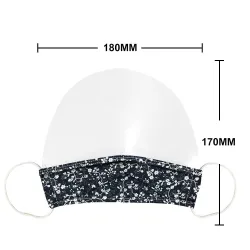 Transparent plastic face / mouth shield - with colorful fabric - anti-fog - visible mouthMouth masks