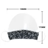 Transparent plastic face / mouth shield - with colorful fabric - anti-fog - visible mouthMouth masks