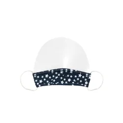 Transparent plastic face / mouth shield - with colorful fabric - anti-fog - visible mouthMouth masks