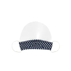 Transparent plastic face / mouth shield - with colorful fabric - anti-fog - visible mouthMouth masks
