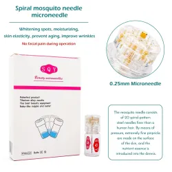 Derma roller - titanium tips - microneedle 0.25mm - gold - reusableSkin
