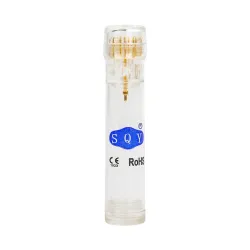 Derma roller - punte in titanio - microneedle 0.25mm - oro - riutilizzabile