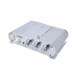 Mini amplificador Hi-Fi LP-838 - carro - moto - casa - estéreo - baixo - 12V - 200W