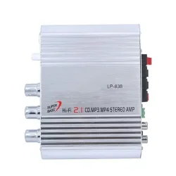 AmplificadorLP-838 mini amplificador Hi-Fi - coche - moto - casa - estéreo - bajo - 12V - 200W