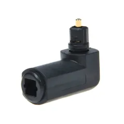Cyfrowy optyczny kabel audio - adapter - męski na żeński - kąt prosty 90 stopni - obrót o 360 - dla kabla optycznego ToslinkK...