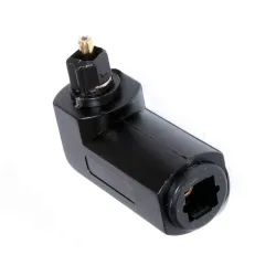 Cyfrowy optyczny kabel audio - adapter - męski na żeński - kąt prosty 90 stopni - obrót o 360 - dla kabla optycznego ToslinkK...