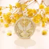 Vintage stainless steel necklace - Eagle / Cross / God guardian pendant - gold platedNecklaces