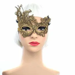 Kolorowa maska na oczy - drążona koronka - na maskaradę / HalloweenMaski