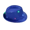 Cappello da discoteca retrò - LED - luminoso - con paillettes / glitter