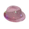 Retro disco hat - LED - lysende - med pailletter / glitter