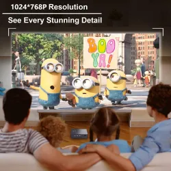 WZATCO S5 - mini DLP 3D -projektori - 4K - 5G - WIFI - Smart Android 9 - Full HD - 1080P