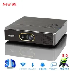WZATCO S5 - mini projetor DLP 3D - 4K - 5G - WIFI - Smart Android 9- full HD - 1080P