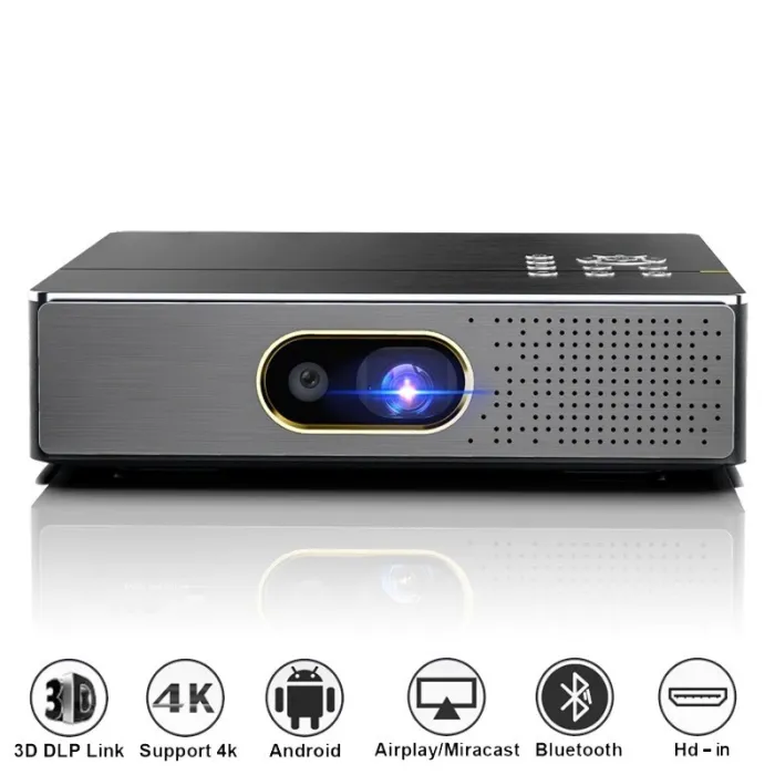 WZATCO S5 - mini DLP 3D-projector - 4K - 5G - WIFI - Smart Android 9- full HD - 1080PProjectors