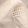 Elegancka biała bluzka z długim rękawem - drążona koronkaBluzki & Koszulki