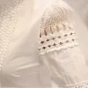 Elegant long sleeve white blouse - hollow out laceBlouses & shirts