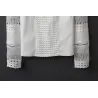 Elegant long sleeve white blouse - hollow out laceBlouses & shirts