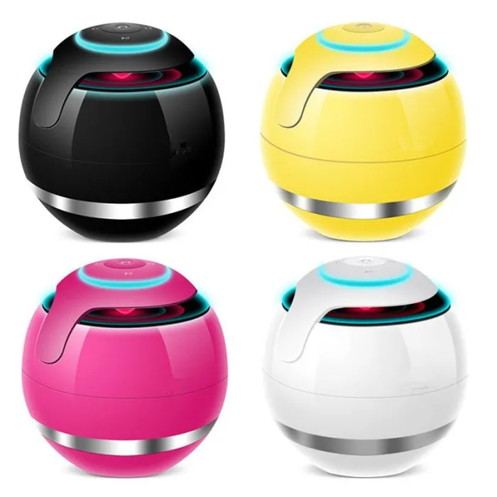 Bluetooth - mini okrągły głośnik - LED - z subwooferem - Hi-Fi - TF - FM - AUX - magiczna kulaBluetooth Głośniki