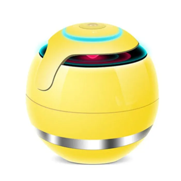 Bluetooth - mini altoparlante tondo - LED - con subwoofer - Hi-Fi - TF - FM - AUX - palla magica