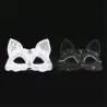 Masque pour les yeux vénitien luxueux - dentelle / paillettes / paillettes - oeil de chat - Halloween / mascarades