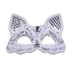 Luxe Venetiaans oogmasker - kant / glitter / pailletten - kattenoog - Halloween / maskeradesMaskers