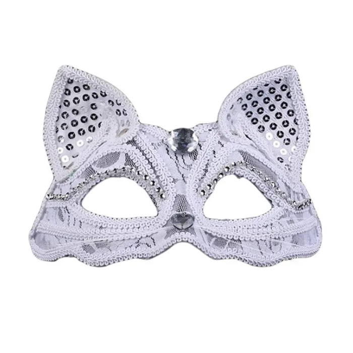 Luxe Venetiaans oogmasker - kant / glitter / pailletten - kattenoog - Halloween / maskeradesMaskers
